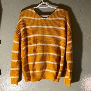 Love tree twisted open back sweater